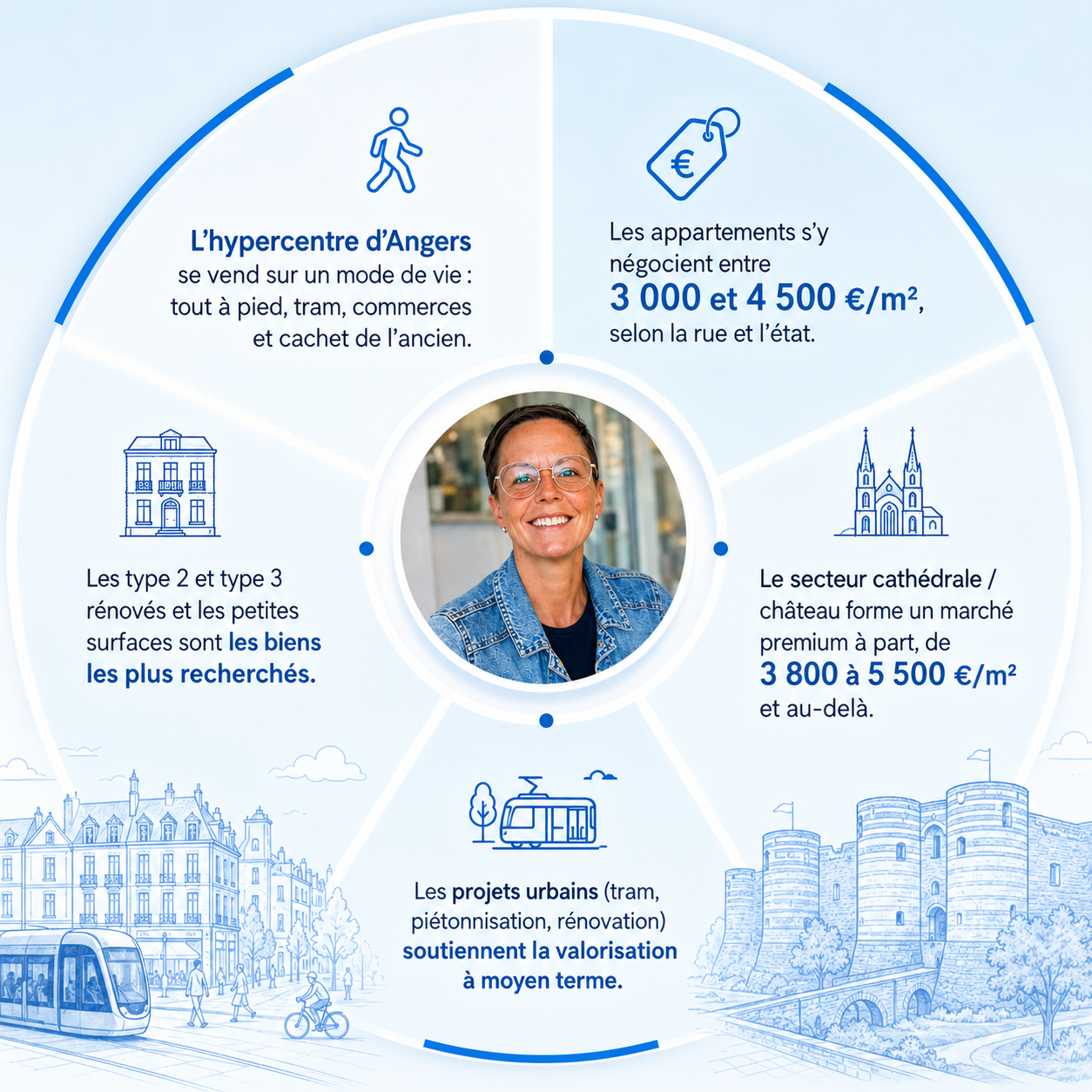 Infographie : vendre un appartement dans l'hypercentre d'Angers