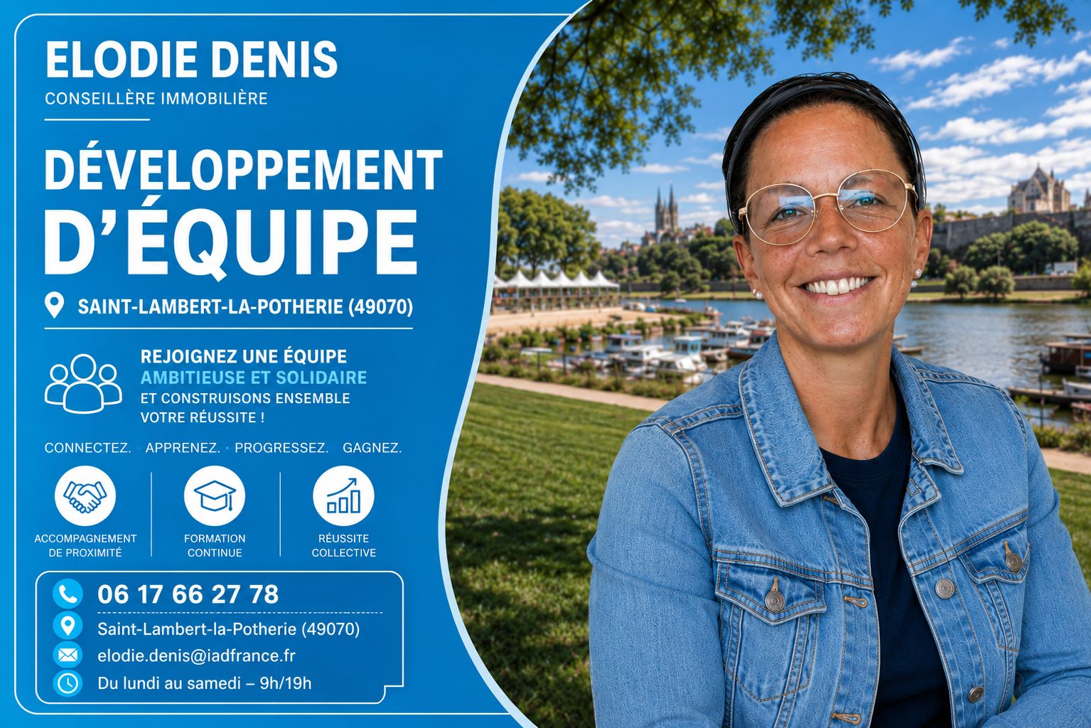 Élodie Denis — rejoindre l'équipe immobilière de Saint-Lambert-la-Potherie et Angers